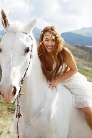 Miley Cyrus à cheval