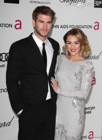 Liam Hemsworth et Miley Cyrus aux Oscars